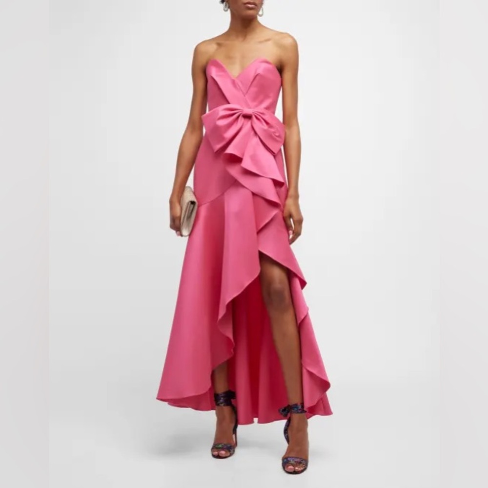 BADGLEY MISCHKA Side Ruffle High Low Dress. WORN ONCE, PERFECT CONDITION. Size 2